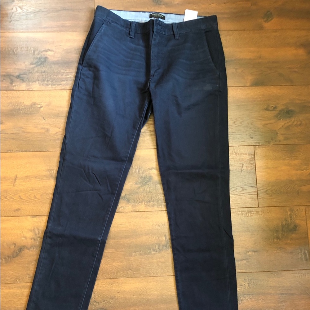 Banana Republic Navy Blue Fulton Chinos